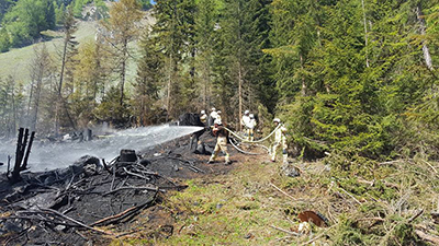 Waldbrand in Pettneu